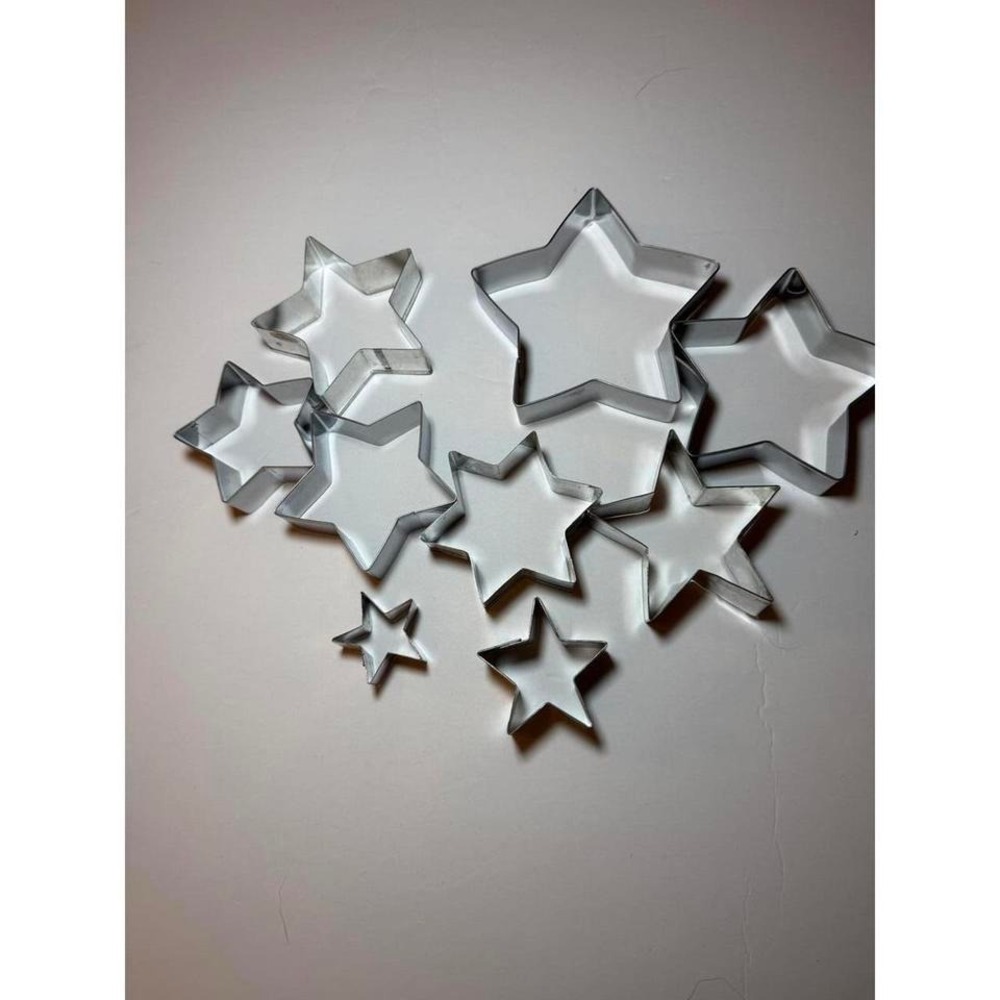 Metal Star Cookie Cutters - Lot of 9 Various Sizes